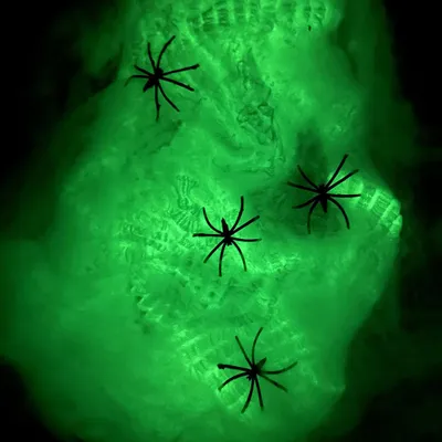 Produktbild von Halloween Spinnennetz Deko leuchtend im Dunkeln gruselig