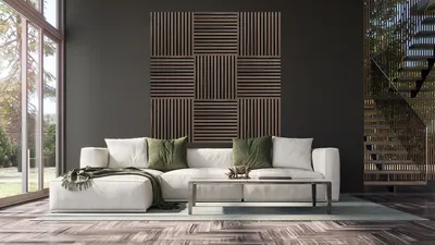 Obrázek produktu pro FIBROTECH Akustikpaneel Square Walnut (Walnuss, 520×520 mm, 0,27 m2)