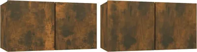 Produktbild von vidaXL | TV-Schrankset | 2 pcs Braun 60 x 30 x 30 cm Holzwerkstoff