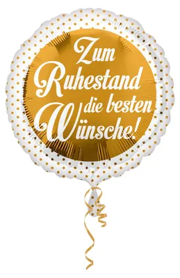 Produktbild von Folienballon Alles Gute zum Ruhestand weiß-gold