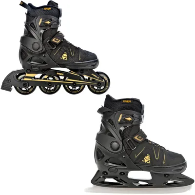 Produktbild von 2in1 Inlineskates Schlittschuhe Raven Pulse PRO 40-43 Gold verstellbar