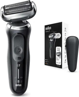 Produktbild von Holicí strojek Braun Series 7 70-N1000s Black BRAUN Barva výrobku: Černá, Napájení: Baterie, Holicí systém: Holicí strojek, Zastřihovač: Ne, Počet břitů/holících hlav: 1, Omyvatelný: Ano