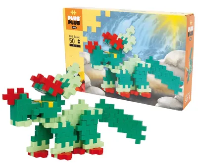 Produktbild von Big Dinosaurier Bausteine-Set 50 Teile Bauklötze Bausteine 50 Pieces Dinosauer
