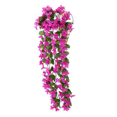 Produktbild von 6x Kunstpflanzen Efeuranken Hängepflanzen Künstliche Blatt Rebe Violett Blumen Deko,6-Farben