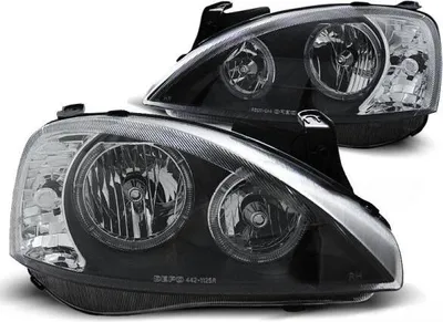 Obrázek produktu pro Světlomety Angel Eyes vhodné pro Opel Corsa C, rok výroby 2000–2006, černé