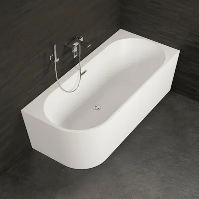 Produktbild von Freistehende Badewanne  Capri 180 rechts weiß  180 x81 x58 cm