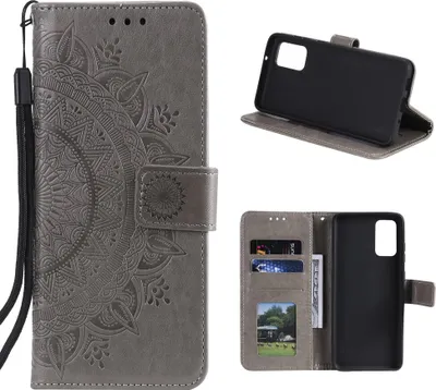 Obrázek produktu pro Pouzdro pro mobilní telefon Samsung Galaxy M31s Flipové pouzdro Kryt Ochranné pouzdro Mandala Grey