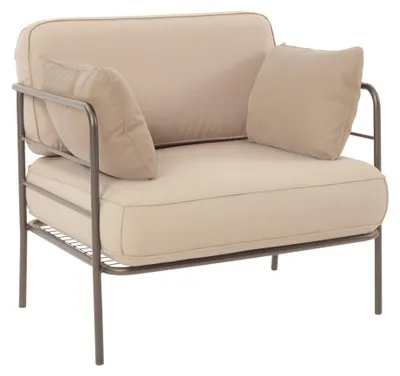 Produktbild von Selsey Preggel Gartenstuhl mit wasserabweisendem Stoff, Beige