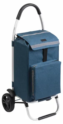 Produktbild von Meister Einkaufstrolley Blau, 54 + 5 L Klappbarer Einkaufsroller Kühlfach