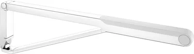 Produktbild von KEUCO AXESS Stützklappgriff WC 850 mm verchromt/weiß