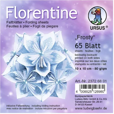 Produktbild von Faltblätter Florentine Frosty 10x10cm