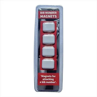 Image de Aimants pour numéros de départ - Fixation facile - Lot de 4 - Blanc - 20 x 15 mm