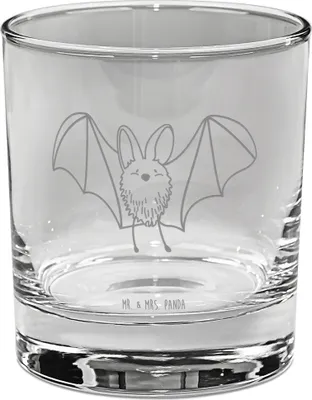 Produktbild von Mr. & Mrs. Panda Cocktailglas Fledermaus Flügel - Transparent - Geschenk, Tumbler, Gute Laune, Glas, für Gin, Longdrinkglas