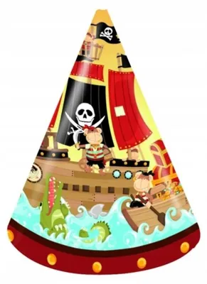 Produktbild von GoDan Papierhüte Piratenschiff Geburtstag 6 Stück