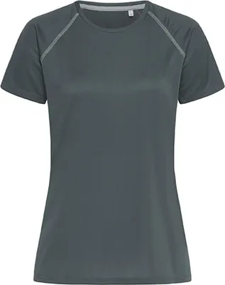 Produktbild von Stedman ST8130 | Damen Active Team Raglan, 100% ACTIVE-DRY° Polyester - Farbe: Granite Grey - Größe: M