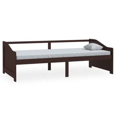 Produktbild von vidaXL Tagesbett 3-Sitzer Dunkelbraun Massivholz Kiefer 90x200 cm