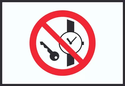 Produktbild von Mitführen von Metallteilen und Uhren verboten Symbol Schild A6 (105x148mm)