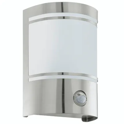 Obrázok produktu pre EGLO 30192, Vonkajšie nástenné osvetlenie, Nerezová oceľ, Sklo, Nerezová oceľ, IP44, Vchod, Garáž, Patio, I