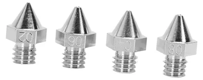 Produktbild von 4-teiliges Extruderdüsenset für 3D-Drucker der Raise3D N Pro2, Pro3 und E2-Serie – Düsenset aus hochfestem Metalllegierung, 0,2 mm, 0,4 mm, 0,6 mm, 0,8 mm