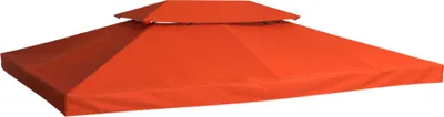 Produktbild von Outsunny náhradná strecha pre kovový altánok 3x4m odpudzujúca voduStrecha altánku (dvojitá strecha) náhradný kryt pre záhradný altánok náhradné diely polyester 180g/㎡Rust red
