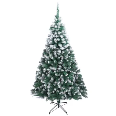 Produktbild von Weihnachtsbaum mit 870 Zweigen und Schnee Künstlichen Weihnachten Tannenbaum 7FT Grün