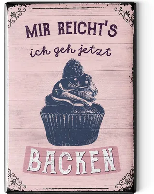 Produktbild von LANOLU Kühlschrankmagnete lustig- Mir reicht's, backen- lustige Magnete mit Sprüchen und witzigen Motiven 8x5,5cm