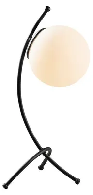 Image de Lampe de table Lampe à poser en métal et verre noir et blanc 23 x 18 x 43 cm E27 40 W IP20