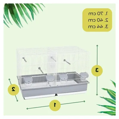 Produktbild von Vogelkäfig für Wellensittiche und Kanarienvögel mit Trennwand