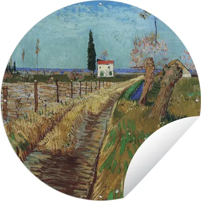 Produktbild von MuchoWow® Gartenposter Outdoor-Poster Rund Weg durch ein Weidenfeld - Vincent van Gogh Ø 120 cm Gartendeko Rundes Poster draußen