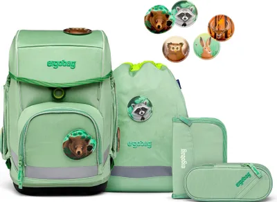 Produktbild von Ergobag Schulranzen-Set Cubo WaldBärwohner 5-teilig, ergonomisch, höhenverstellbar