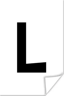 Produktbild von MuchoWow® Poster Kinder Illustration der Buchstaben des Alphabets "L" auf einem weißen Hintergrund 120x180 cm - Kunstposter
