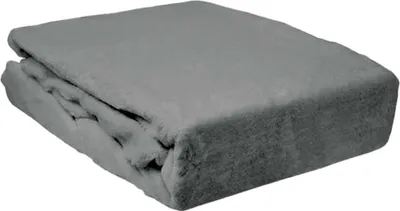 Produktbild von Spannbettlaken Winter Teddy Plüsch Samt Cashmere Fleece 180 x 200cm: Hellgrau