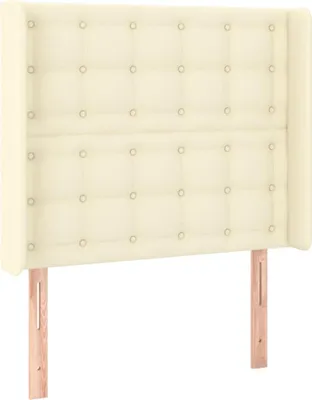Produktbild von vidaXL Kopfteil mit Ohren Creme 83x16x118/128 cm Kunstleder