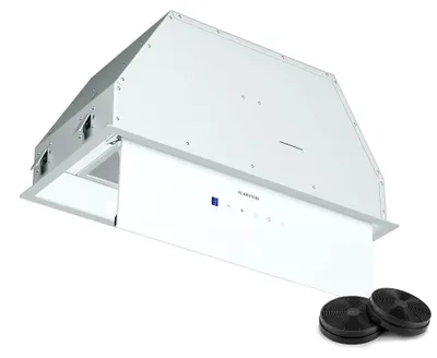 Zdjęcie produktu dla Klarstein Ventimate podszafkowy okap/wyciąg, 60 cm podszafkowy wyciąg kuchenny z dotykowym panelem sterowania, przepływ powietrza 387 m³/h, efektywność energetyczna A+, cichy silnik prądu stałego, oświetlenie LED, filtr węglowy do trybu zamkniętego