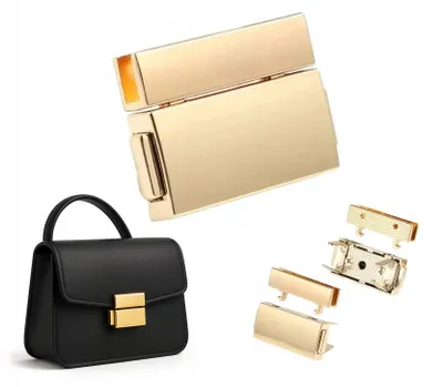 Produktbild von Mawrex Eleganter goldener Taschenverschluss Metall 38x29mm