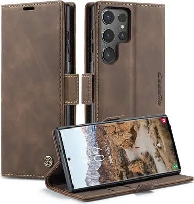 Obrázok produktu pre Puzdro na mobilný telefón Samsung Galaxy S25 Ultra flipové puzdro tmavohnedé