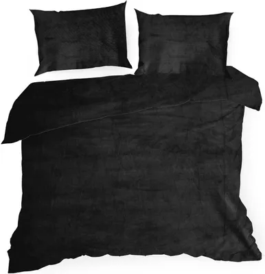 Zdjęcie produktu dla Pościel polarowa FLANO 160X200 + 70X80X2 czarna