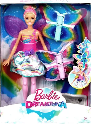 Produktbild von Mattel FRB08 - Barbie - Dreamtopia - Puppe, Regenbogen-Königreich, Magische Flügel-Fee