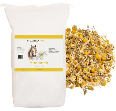 Zdjęcie produktu dla Cavella Rumianek całe kwiaty dla koni, suszony - 2 kg
