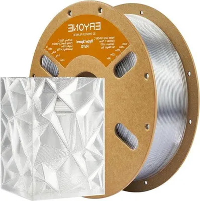 Obrázok produktu pre Filament pre rýchlu 3D tlač, 1,75 mm, PETG, priehľadný, cievka 1 kg