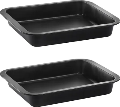 Produktbild von 2x Auflaufform – klein, antihaft mit Griffrand, vielseitig einsetzbar für Lasagne, Braten & Kuchen geeignet