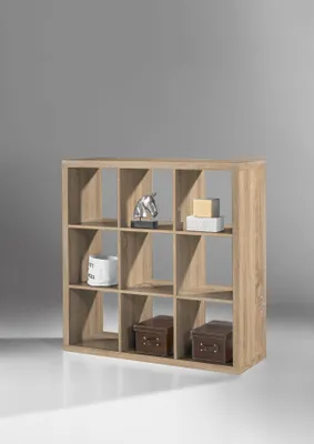 Produktbild von Raumteiler - Eichedekor Sonoma - 112 x 112 cm - 9 Fächer