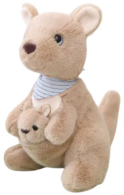Zdjęcie produktu dla Pluszowa maskotka kangura z młodym, wysokość 23 cm