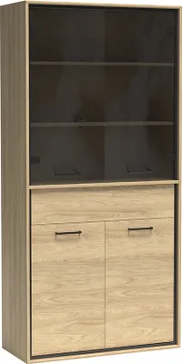 Produktbild von Vitrinenschrank, Eiche,  MEGARA-161