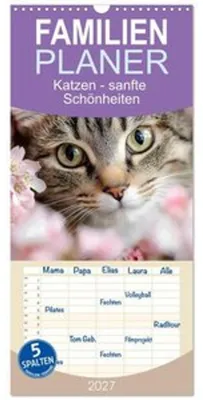 Immagine prodotto di Calendario familiare 2027 - Gatti - delicate bellezze, con 5 colonne (calendario da parete, 21 x 45 cm) CALVENDO