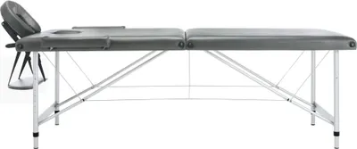 Produktbild von vidaXL Massageliege 2-Zonen Aluminiumgestell Anthrazit 186x68 cm