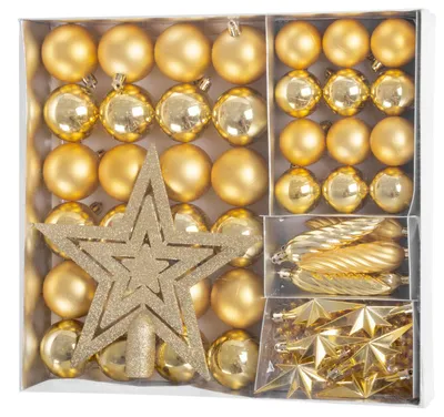 Produktbild von MAGICHOME WEIHNACHTSKUGELN, 50 St., Gold, Mix