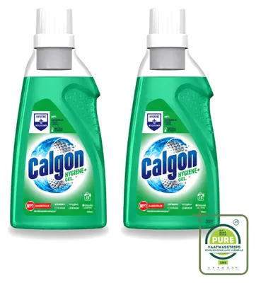 Image de 2 flacons de gel nettoyant pour lave-linge Calgon Hygiene+, 750 ml, lot de 2