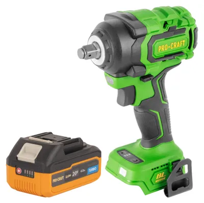 Produktbild von Procraft PWA18bb Akku Schlagschrauber 20 V 550 Nm 1/2" Brushless + 1x Akku 4,0 Ah - ohne Ladegerät