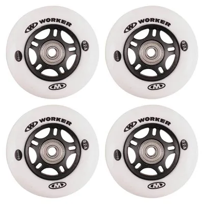 Produktbild von Worker Inline-Räder 84 mm und ABEC-9 Chromlager – 4er-Set